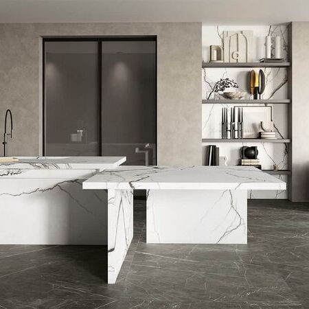Kücheninsel Marble Gray & Marble Breach