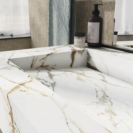 Marmorwaschbecken Eternal Gold 120x120